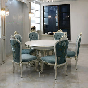 Ensemble <span class=keywords><strong>table</strong></span> et chaises <span class=keywords><strong>de</strong></span> salle à manger ronde <span class=keywords><strong>en</strong></span> bois massif français palais europé<span class=keywords><strong>en</strong></span> <span class=keywords><strong>table</strong></span> ronde néoclassique sculptée <span class=keywords><strong>de</strong></span> luxe - Product Image 3