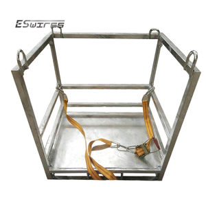 फोर्कलिफ्ट के लिए स्टैकेबल गैस बोतल ऑक्सीजन सिलेंडर भंडारण पिंजरे के परिवहन के लिए स्टैकिंग मेटल स्टील पैलेट केज - Product Image 5