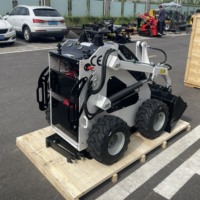 Mini Skid Steer Loader Listrik, Compact Loader dengan Bucket 0.12m3, Kapasitas 250kg, Peralatan Konstruksi