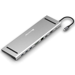 Adaptador de alta calidad 10 en 1 Multi VGA <span class=keywords><strong>RJ45</strong></span> USB 3,0, concentrador de carga de la estación de acoplamiento del ordenador portátil para MacBook - Product Image 1