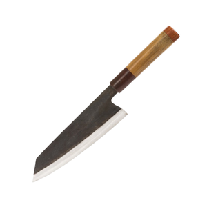 Couteau de chef japonais Kiritsuke en acier au carbone VG10, style vintage, manche en bois octogonal, finition polie, 6-7,9 pouces, pour droitier - Product Image 3
