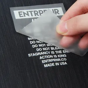 Printer pakaian khusus 3d kemeja Stiker pakaian renang garmen penekan panas tanpa label perawatan transfer panas silikon cetak label untuk cloch