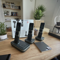 Combiné sans fil à 3 postes de travail Téléphone numérique bon marché Bornes fixes sans fil Bureau d'affaires Hôtel à domicile