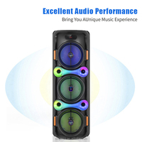 Altavoz Portátil Inalámbrico para Exteriores CH-8306 con Luces LED RGB, Batería Recargable, Ideal para Fiestas en Casa, Sonido para Fiestas, Compatible con Teléfonos Móviles