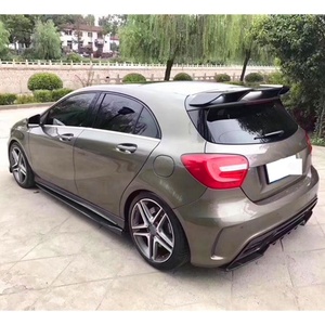 W176 2013-2018 Car Modification Upgrade Wet Carbon Fiber Body Kit Front Rear Lip Side Skirt <b>Hood</b> Suitable for Mercedes-Benz A45 - Product Image 6
