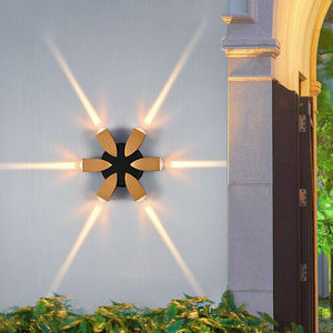 Lampes murales extérieures étanches à double <span class=keywords><strong>tête</strong></span>, éclairage créatif haut et bas, pour salon, jardin, villa - Product Image 2