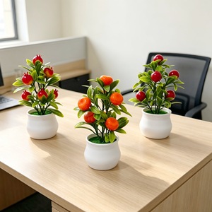 Bonsái de Frutas Artificiales, 7 Variedades, Mini Planta con Maceta para Decoración del Hogar, Exhibición en Sala de Estar - Product Image 2