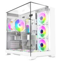 ATX Full Tower Escritorio Extraíble Vidrio Templado Blanco Pc Carcasa Cpu Gabinete Refrigeración Gabinete Gamer Gaming Computer case Torres