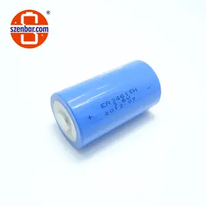 ER34615M 3.6v डी आकार 13Ah lisocl2 बैटरी कनेक्टर के साथ