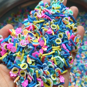 1kg chất nhờn sprinkles mùa hè chủ đề bãi biển bóng mặt trời Kính cây dừa biển cá ốc xà cừ Kem Polymer đất sét sprinkles lát - Product Image 5