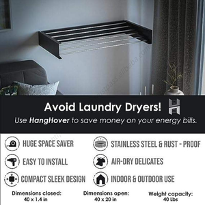 Porte-vêtements mural pliable et extensible en métal de qualité supérieure pour intérieur et extérieur, idéal pour la maison (vente en gros) - Product Image 5