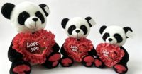 Peluches Panda Unisexe en Gros pour Enfants et Adultes, Idéales pour Anniversaires et la Saint-Valentin, Remplies de Coton PP