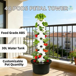 Kit de culture hydroponique en tour |   Qualité alimentaire avec 32/48 compartiments (sans éclairage) |   Tour de plantation verticale |   Système de culture hydroponique - Product Image 1