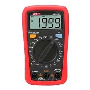 UNI-T UT33B + Digital Multimeter LCD AC DC Tegangan 600V Genggam Resistance Tester Non Kontak Ammeter Pengujian