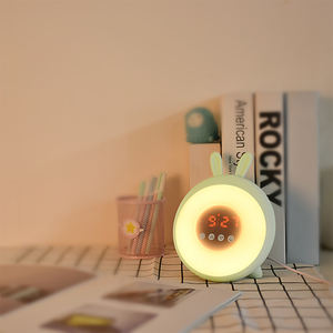 Réveil lapin en silicone créatif pour enfants, lumières du matin et de la nuit - Product Image 5