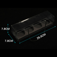 Boîte d'emballage transparente en plastique, boîtes à gâteaux avec poignée en corde, plateaux à gâteaux pliables transparents pour boîtes alimentaires en plastique transparent