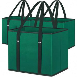 Échantillon gratuit 2024, nouveau design, sac de shopping léger, argenté, imperméable, OEM, pliable avec roulettes, poignée en PP tissé incassable - Product Image 2