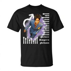 T-shirt Prince Rogers Nelson noir pour homme, chemise promotionnelle - Product Image 2
