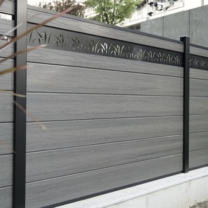 Wpc impermeabile recinzione <span class=keywords><strong>esterno</strong></span> recinzione di sicurezza pannelli modello 3D in alluminio Design per cortile cortile fattoria recinzione uso - Product Image 4