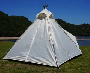 Indisches großes Zelt 2 Personen Outdoor Camping aus wasserdichtem Oxford-Stoff Camping Pyramid Zelt Große erwachsene Tipi-Pagode