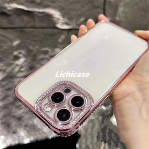 Lichicase cô gái tình yêu DIY kim cương mạ điện thoại di động ACCESSORIZE cho redmi14c 14R mềm vỏ điện thoại - Product Image 3