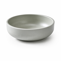 Bol à riz et soupe jetable en mélamine style coréen, gris mat spatial, incassable, écologique, pour restaurant coréen et usage domestique