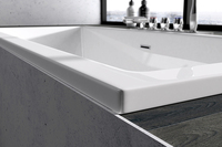 Baignoire autoportante en acrylique |   Forme ovale, design moderne, garantie de 3 ans |   Nécessite des carreaux personnalisés pour le contour, variété de couleurs