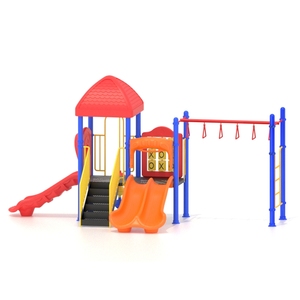 Nicro-terrain de jeux avec tuyau galvanisé, 3 diapositives, équipement de parc de divertissement en plein air à vendre - Product Image 4