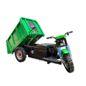 Mini camion benne électrique à trois roues 1000 kg rouge en acier avec benne basculante fermée - Product Image 4