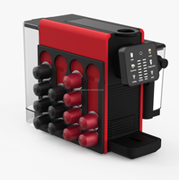 Machine à expresso compacte à capsules avec mousseur à lait, panneau de commande tactile, pompe à pression 20 bars, machine à café pour la maison et le bureau