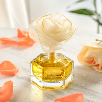 Diffuseur de parfum d'ambiance en verre en forme de rose de 58 ml de haute qualité pour huiles essentielles, aromathérapie