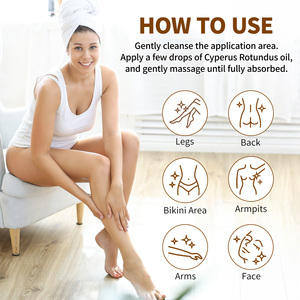Huile pure de Cyperus Rotundus Uocasi, inhibiteur naturel pour réduire la croissance indésirable des poils, huile de Cyperus Rotundus pour la réduction des poils - Product Image 6