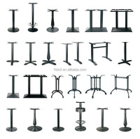 Quincaillerie accessoires de meubles pieds de table à chevalet en acier inoxydable poli pied de table basse rond en acier inoxydable brossé
