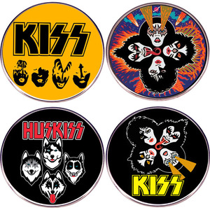 WOWEI Popolare Spilla Souvenir <span class=keywords><strong>Kiss</strong></span> Band, Distintivo da Bavero per Fan di <span class=keywords><strong>Rock</strong></span>, Metal e Punk - Product Image 1