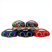 Best-seller transfrontalier BOX3-MINI-RGB pour système audio portable extérieur étanche sans fil 5.0 avec caisson de basses en plastique et lumières RGB
