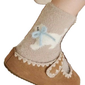 Cartoon Mink Fleece <b>Socks</b> Thick Warm Women <b>Winter</b> Mid Calf <b>Socks</b> With Puppy Design - Product Image 3