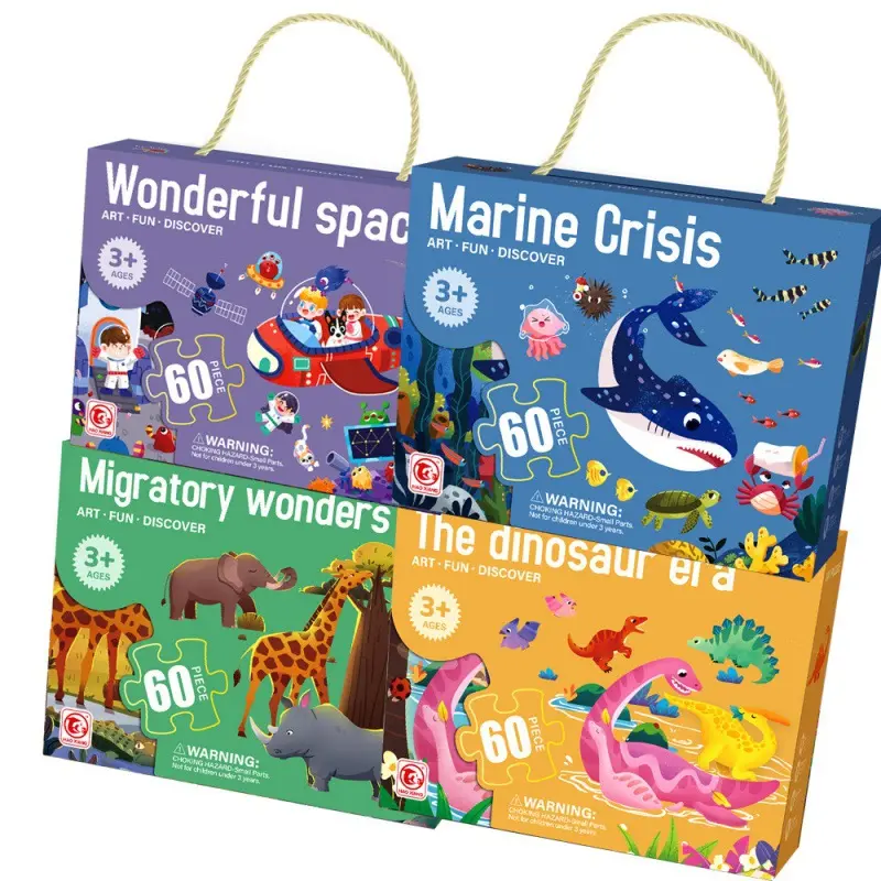 24 pièces de puzzles personnalisés et personnalisés, ensemble cadeau, jouets éducatifs Montessori pour enfants, garçons et filles, bricolage