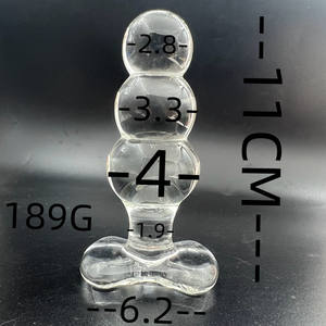 Jouets sexuels anaux YFSJ, ensemble de <span class=keywords><strong>plug</strong></span> anal et de dildo, énorme modèle <span class=keywords><strong>licorne</strong></span> bleue en verre borosilicate transparent, écologique, 11x4cm, OEM pour femmes et hommes - Product Image 2