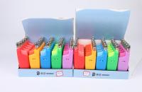 Briquet électronique rétractable en plastique mignon, prix de gros usine OEM, avec emballage cadeau personnalisé couleur unie