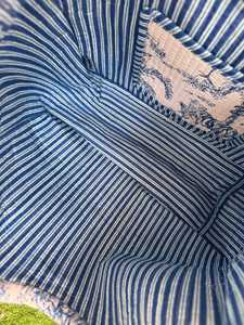 Bolso de Mano Acolchado de Algodón, Estilo Étnico, Auténtico Estampado en Bloques, para Viajes y Compras - Product Image 6