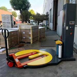 Machine d'emballage manuelle de palettes et de cartons avec film étirable, machine à enrouler le film plastique sur plateau tournant - Product Image 1