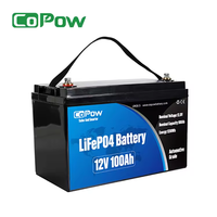 Pack de phosphate de fer au lithium portable rechargeable direct d'usine CoPow batterie de démarrage au lithium à cycle profond