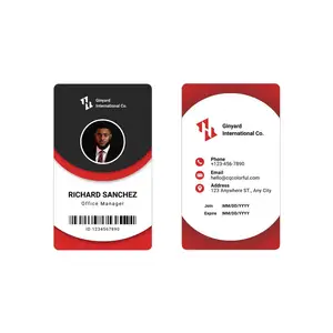 2024 gran oferta Tarjeta de nombre personalizada de alta calidad tarjetas de visita de plástico Tarjeta de Identificación de PVC