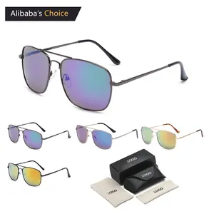 Fashion Classical Designer Women Sun Glasses Driving Fishing Aviation Metal Pilot Custom Promotion Sunglasses Men