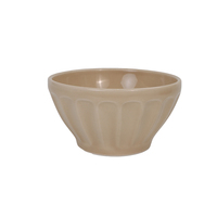 Service de table en céramique beige élégant avec un design côtelé, 16 pièces, assiettes, bols, tasses, pour la cuisine familiale, service de table