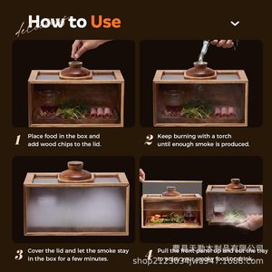 Wooden Cocktail Smoker Set With Glasses And Decanter Reusable <b>Bar</b> <b>Tools</b> For Whiskey Smoking - Product Image 5