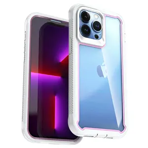 New Design TPU PC Aluminum Frame Phone Case Shockproof Protective Kickstand Phone Cover For Iphone 13 14 Pro Max