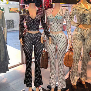 Conjunto de 2 Piezas de Ropa Deportiva para Mujer con Logotipo Personalizado, Sudadera Informal Ajustada de Punto para Invierno, Traje Deportivo de Manga Larga - Product Image 3