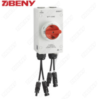 Interrupteur-sectionneur DC Beny 32A 1200V IP66 2/4 pôles avec connecteurs et câbles Staubli sur le dessous