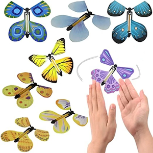 Marque-page jouet papillon volant à remonter - Propulsé par élastique, accessoire magique, cadeau surprise pour mariage, <span class=keywords><strong>anniversaire</strong></span>, fête - Product Image 2